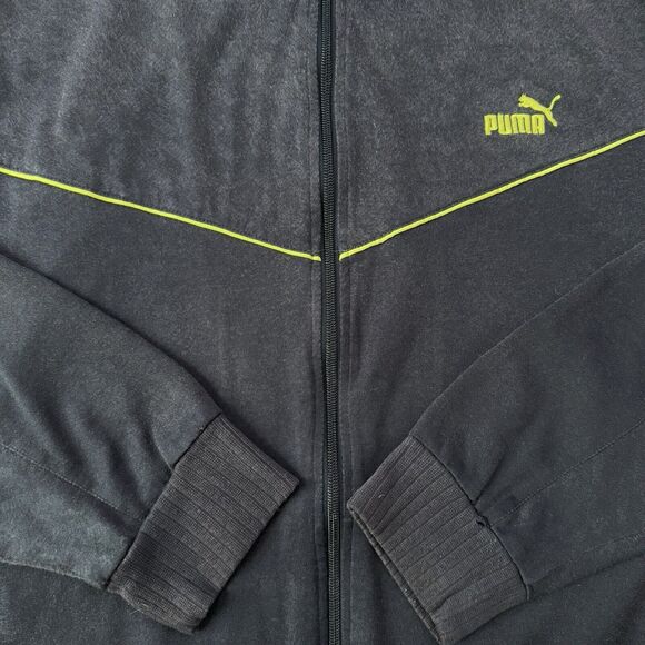 Puma Sweatshirt Jacket Size XL Mens Full Zip Dark Blue Shacket - Picture 4 of 6